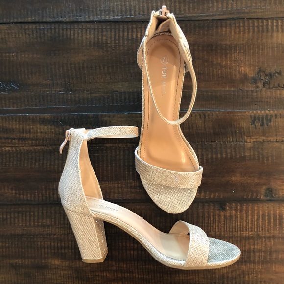 TOP Moda Shoes - Gold wedge heels